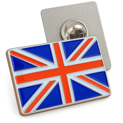 Union Jack Flag Pin Badge – Gloss Enamel UK Lapel Pin with Metal Backing – British Flag Badge for Jackets, Hats, Bags – United Kingdom Metal Souvenir Collectible Gift Accessory