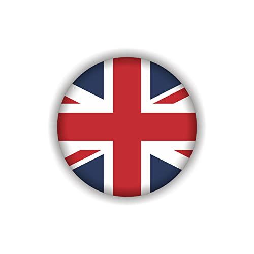 Womaha 2 Pcs UK Flag Badges for Adults Ø44mm Pin Badeg