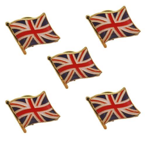 5PCs The UK Flag Themed Lapel Pin Patriotic Military Badges Men Boys Brooch DIY Craft Women Men Gift Hat Backpack Coats Decoration Accessories