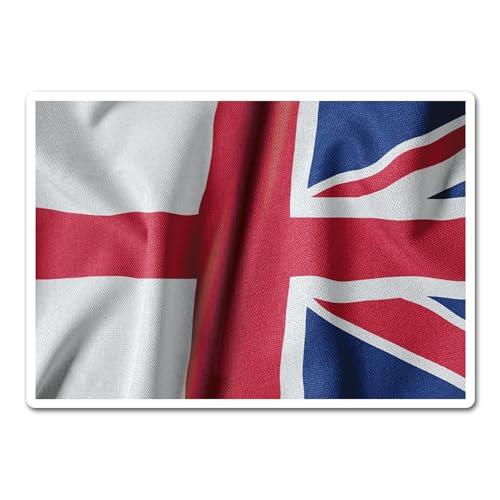 2 x 10cm England Union Jack Flag Vinyl Stickers - English Mixed Flags UK GB United Kingdom Country Travel Patriotic Scrapbook Sticker #82275