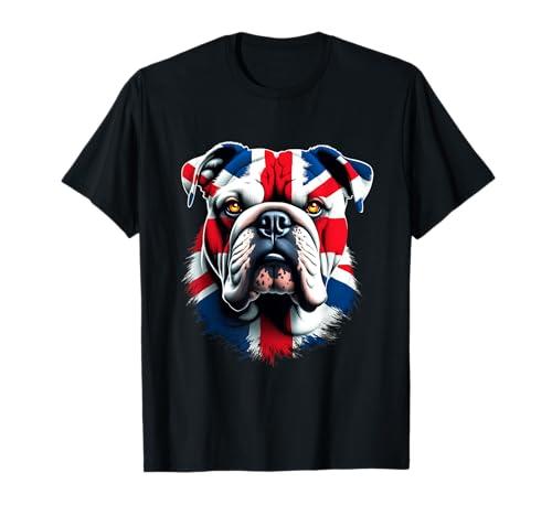 Union Jack Flag Bulldog Great Britain Design UK Flag T-Shirt