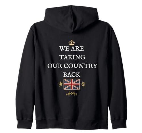 WOMEN MEN SUPPORT BRITAIN PATRIOTIC ENGAND UNION JACK UK Zip Hoodie