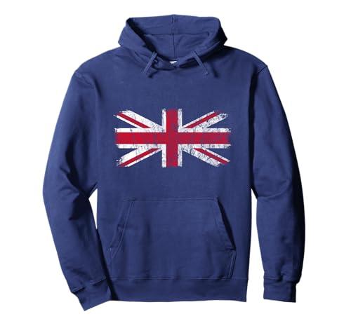 British Flag, United Kingdom Flag, Great Britain, Union Jack Pullover Hoodie