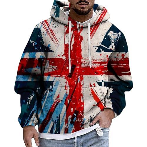 Great Britain Union Jack Distressed Flag - Unisex Hoodie Mens Ladies Hooded Sweater