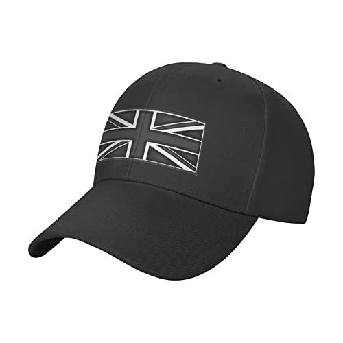 Mushroom068 Union Jack Flag Great Brain Baseball Cap Adjustable Unisex Black Patriotic Dad Trucker Hat