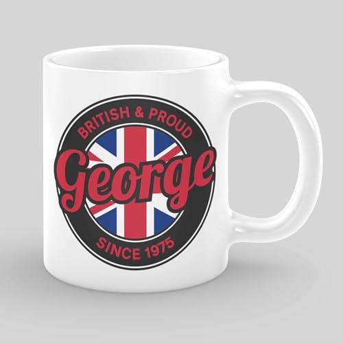 Personalised British & Proud Mug with Name & Year – Custom Union Jack Cup – Patriotic Gift for Brits – UK Flag Coffee Tea Cup – British Pride Present