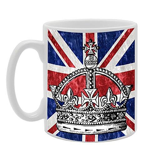 Coralgraph Inc MG421 Rule Britannia Great British Flag and Crown Novelty Gift Printed Tea Coffee Ceramic Mug