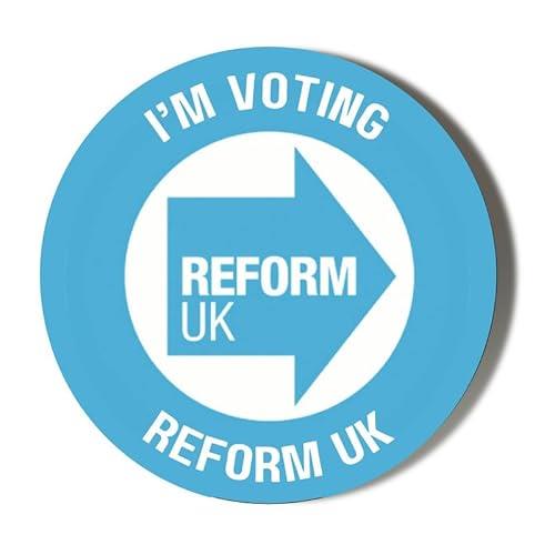 I'm Voting Reform UK - Reform UK Logo 77mm Extra Large Badge