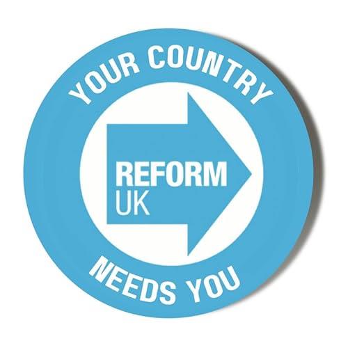 Reform UK Logo - Your Country Needs You - 58mm Large Badge