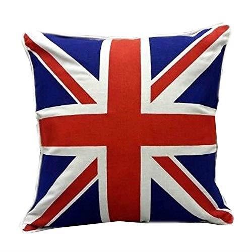 AR Union Jack Tapestry British United Kingdom Flag Cushion Cover Size 18"x18" Color Red&Blue