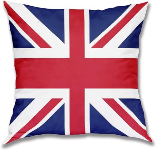 ZFENGYYUAN Union Jack Pillow Case Endland Flag Outdoor British Flag Patriotic Farmhouse Home Sofa car Decor 18x18 Inches