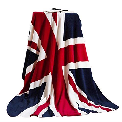 Union Jack Flag Throw Blanket Soft Coral Fleece Blanket Great British Flag Sofa Couch Chair Blanket Bedspread Cover Cozy Plush Travel Blanket Baby Wrap Blanket Easy Care 200x150CM Red