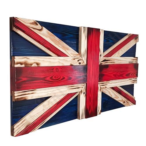 Adalex Global Wooden Painting Wall Decoration Office Accessories - Union Jack Flags Art England Decor - Perfect for Home Decoration and Office Spaces - Elegant British Flag
