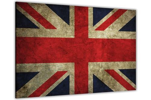 Pastello Union Jack Flag Canvas Wall Art Picture Print for the Living Room, Bedroom, Home Decor