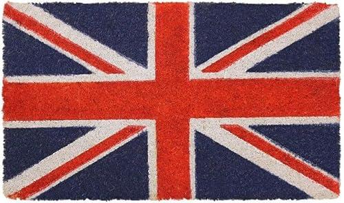 XCELSHOP Heavy Duty Union Jack Coir Doormat – British Flag Welcome Mat with Non-Slip Rubber Backing – Indoor/Outdoor Entryway Rug for Home, Porch, Patio – 40x70cm (1x Mat)