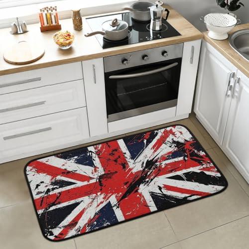 Mexpekil Non Slip Kitchen Mat 99x51cm Washable Runner Rug Union Jack Kitchen Rug Thin Door Matts Indoor