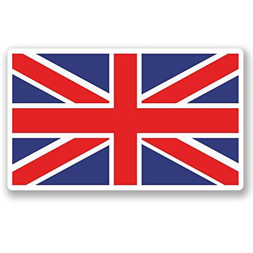 2 x 10cm Great Britain Flag Vinyl Sticker Laptop Car Travel Luggage GB British Union Jack (10cm Wide x 6cm Tall)