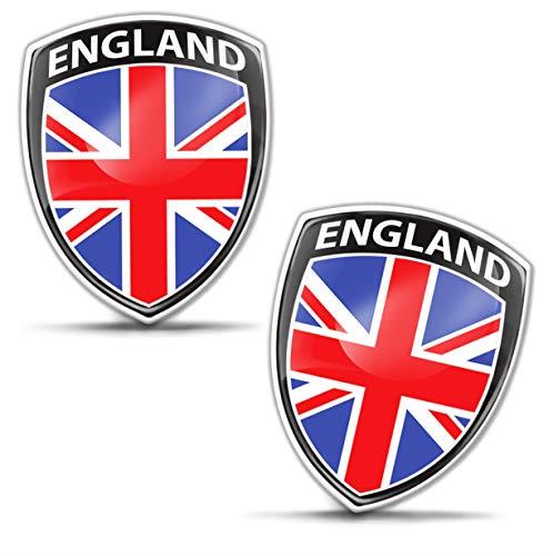 2 x 3D Domed Silicone Badge Stickers Decal Emblem Car Motorcycle Helmet UK GB Union Jack United Kingdom Great Britain British National Flag F 150