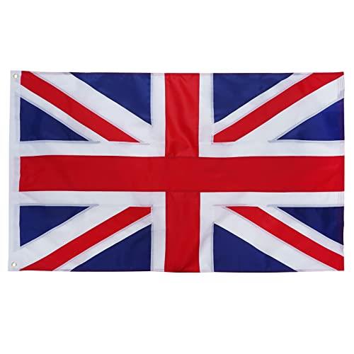 TOPFLAGS British Flag Union Jack Flags 4x6 Ft Heavy Duty Outdoor UK United Kingdom Banner Sewn Stripes with 2 Brass Grommets for Outside