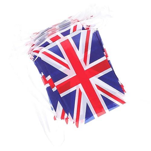 WEKADRIN Reusable Union Jack Flag Bunting String Polyester Garden Banner for Outdoor Indoor Party Festival Decoration Wind Resistant British Hanging Pendant