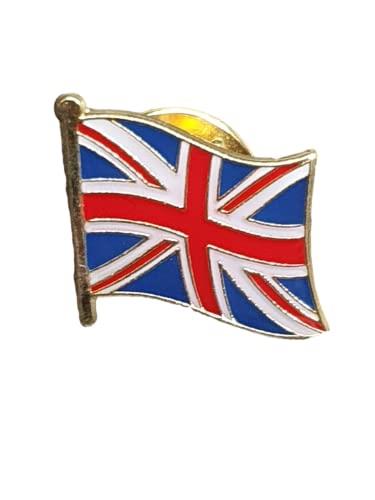 Fat-catz-copy-catz Patriotic Supporters Union Jack Flag Pole Metal Enamel Lapel Pin Badge Great Britain GB UK Jubilee
